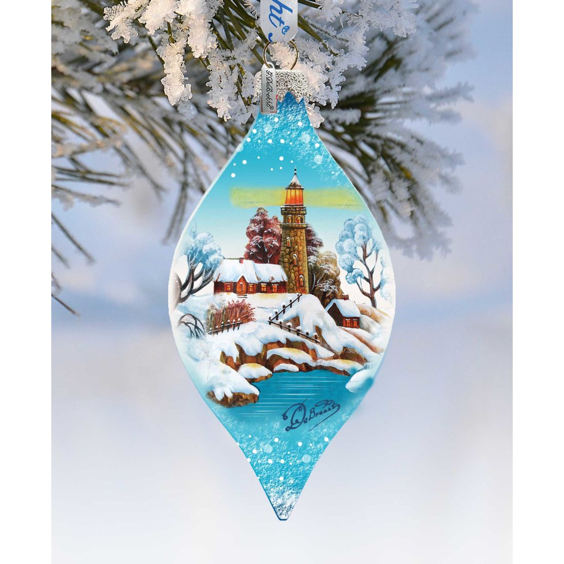 Winter Village Glass Ornament Set of 3 by G. DeBrekht - Christmas Decor - 74110-B3