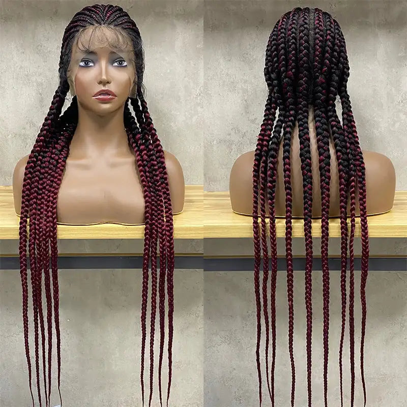 Stretch Mesh Chemical Fiber Head Cover 9 Strand Braid Wig - Lootquake