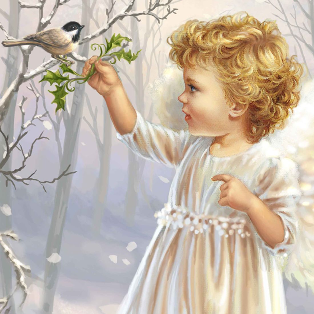 Little Winter Blessings Wooden Wall Art by D. Gelsinger - Nativity Holiday Decor - 95658B-1427