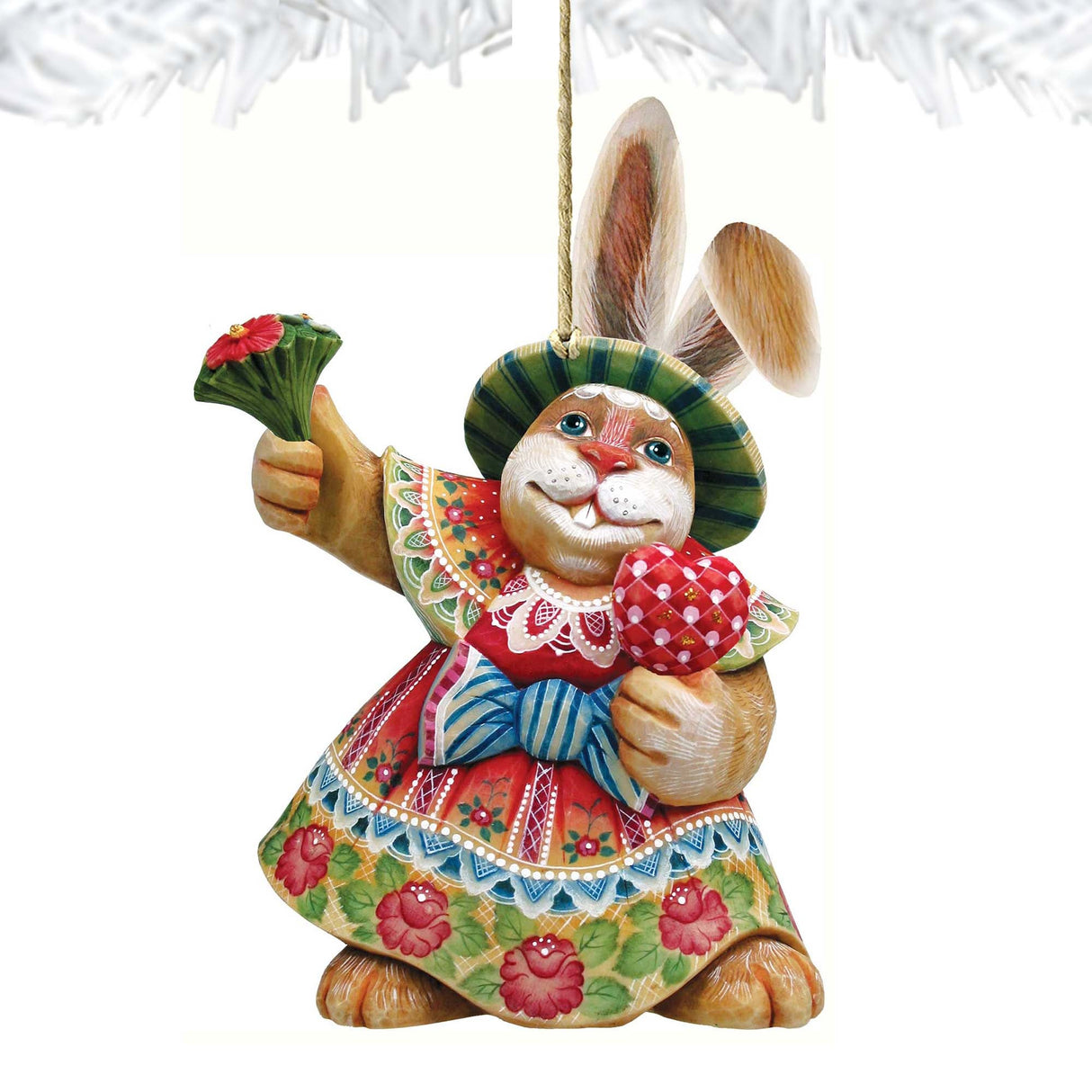 Mamie Bunny Wooden Ornaments Easter by G. DeBrekht - Easter Spring Decor - 8154421