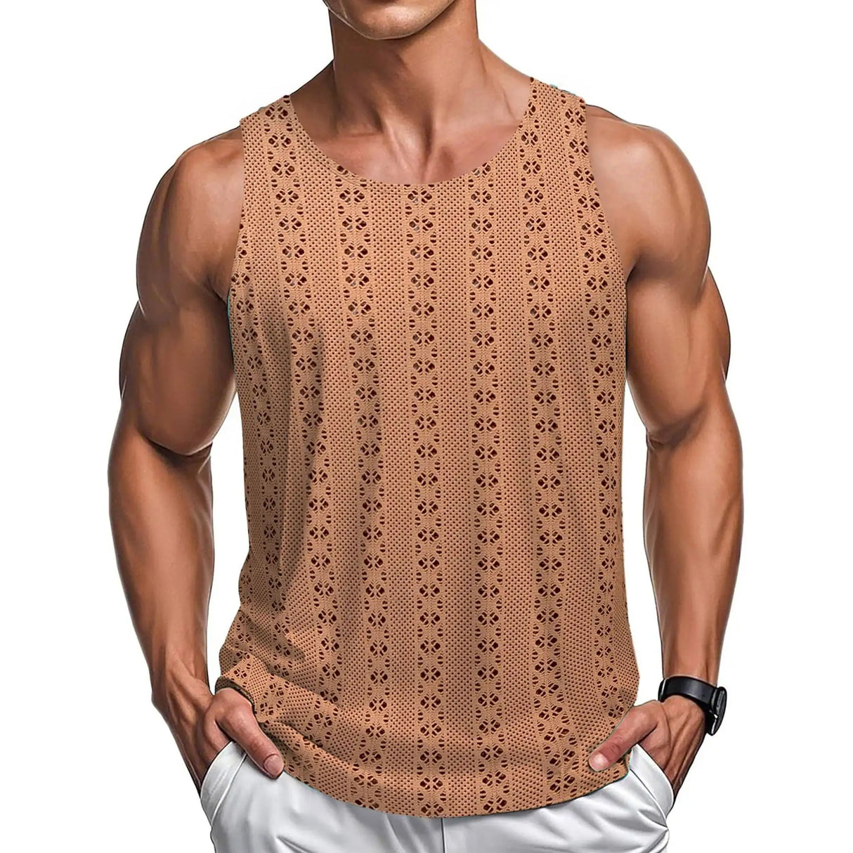 Round Neck Casual Beach Style Loose Vest - Lootquake