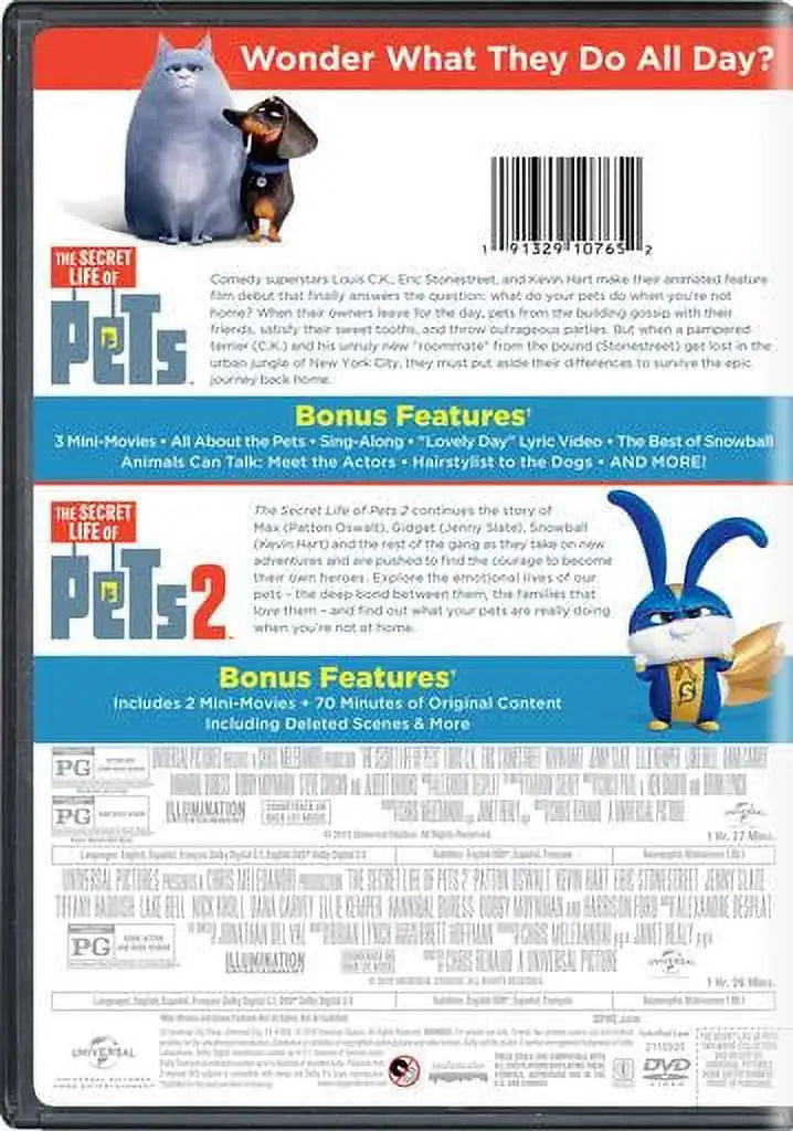 The Secret Life of Pets 2-Movie Collection (DVD) - Lootquake