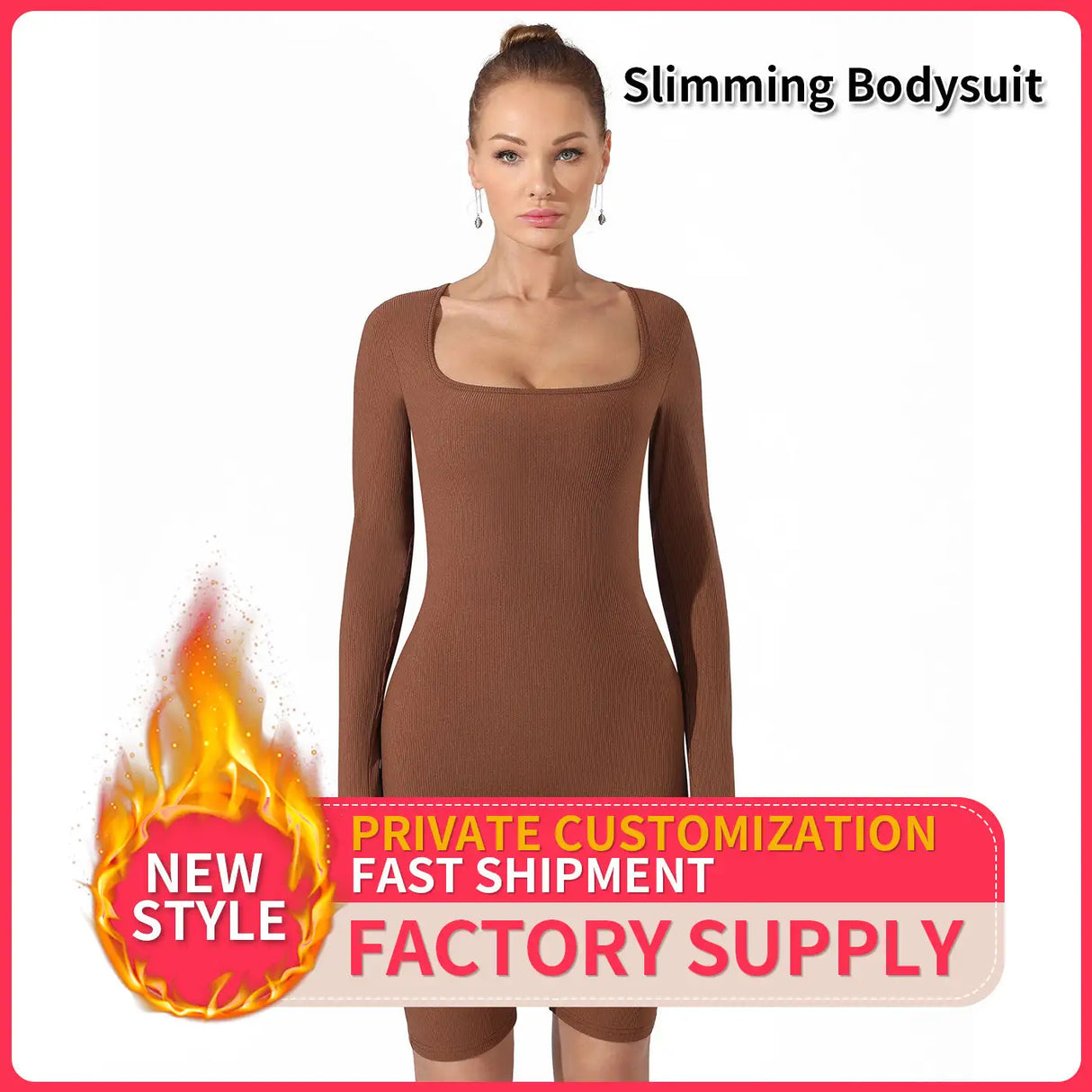 Women's Fashion Simple Solid Color Bodysuit - Lootquake