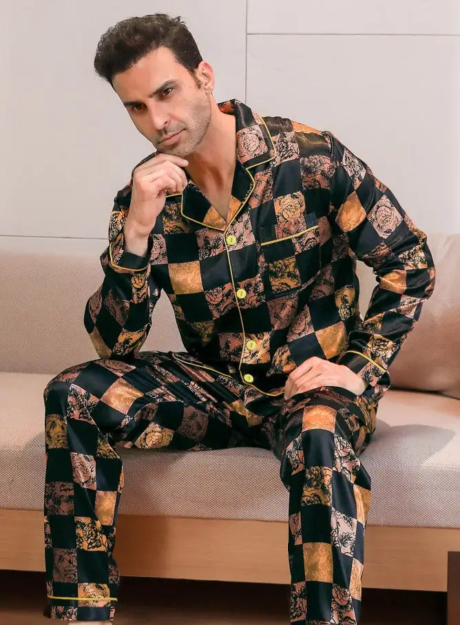 Ice Silk Men's Pajama Set - Lootquake