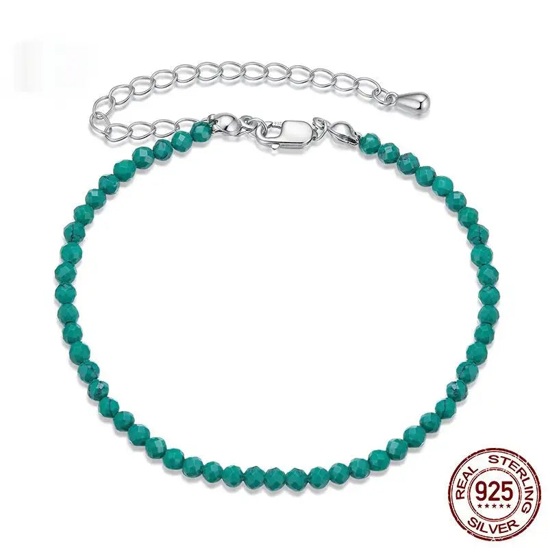 Fashion Turquoise Bracelet Sterling Silver White Gold Plated - Lootquake