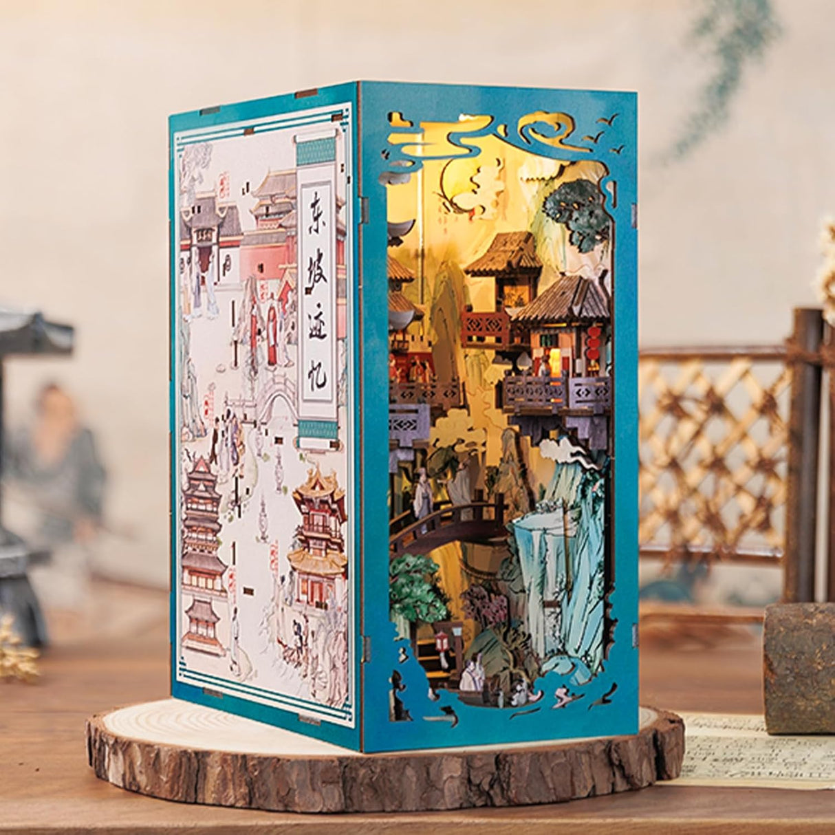 Book Nook Wizardi Miniature - Su Dongpo's Life Roombox Kit-1