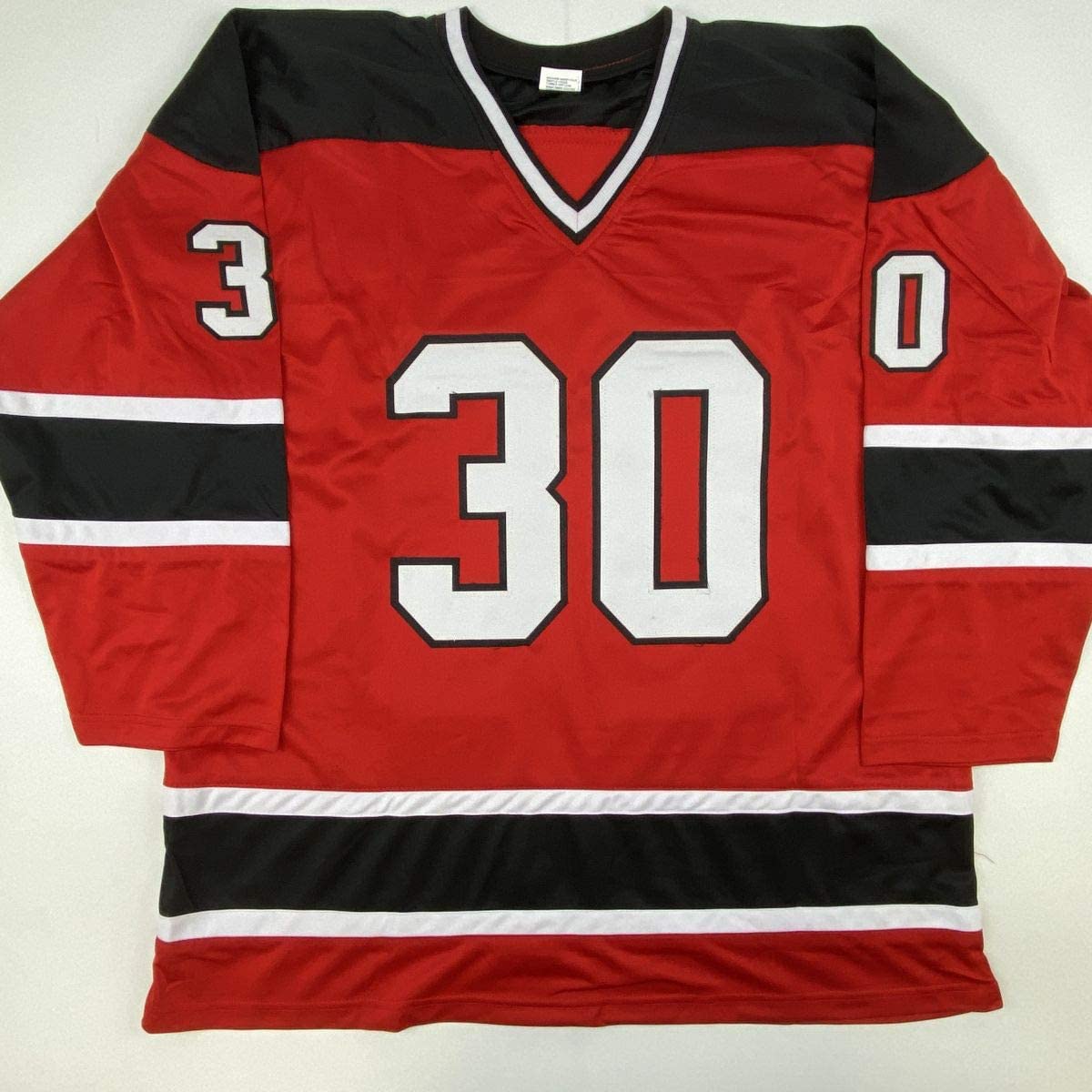Camiseta de hockey roja de Nueva Jersey autografiada/firmada por Martin Marty Brodeur (JSA COA)
