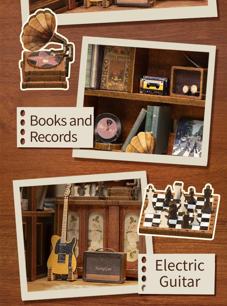Book Nook Wizardi Miniature - The Secret Rhythm Roombox Kit-2
