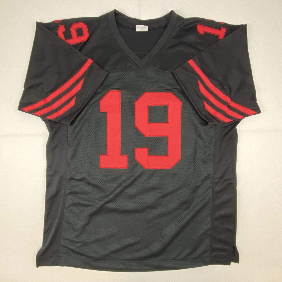 Camiseta de fútbol negra de San Francisco autografiada/firmada por Deebo Samuel (JSA COA)