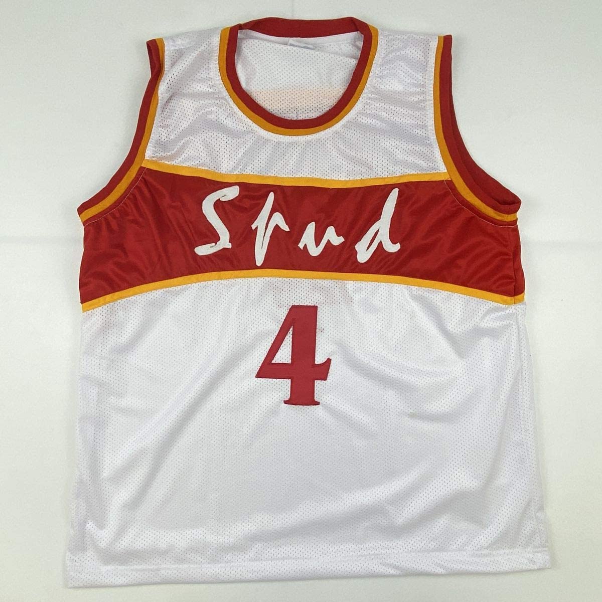 Camiseta de baloncesto blanca de Atlanta autografiada/firmada por Spud Webb (JSA COA)