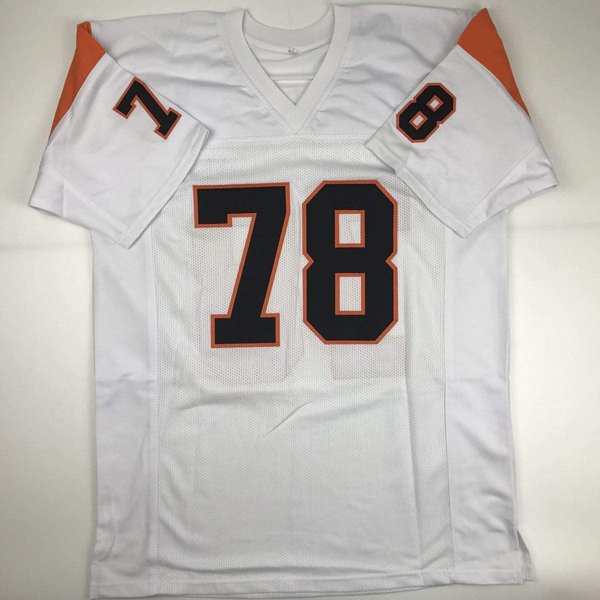 Autographed/Signed Anthony Munoz HOF 98 Cincinnati White Football Jersey JSA COA