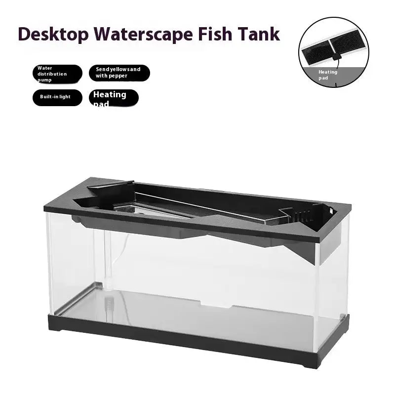 Acrylic Filter Circularly Heating Lighting Integrated Lazy Aquarium - Lootquake