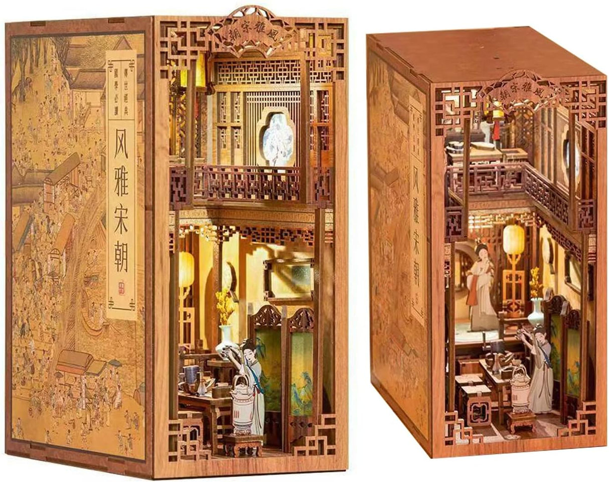 Book Nook Wizardi Miniature - Elegant Song Dynasty Roombox Kit-0