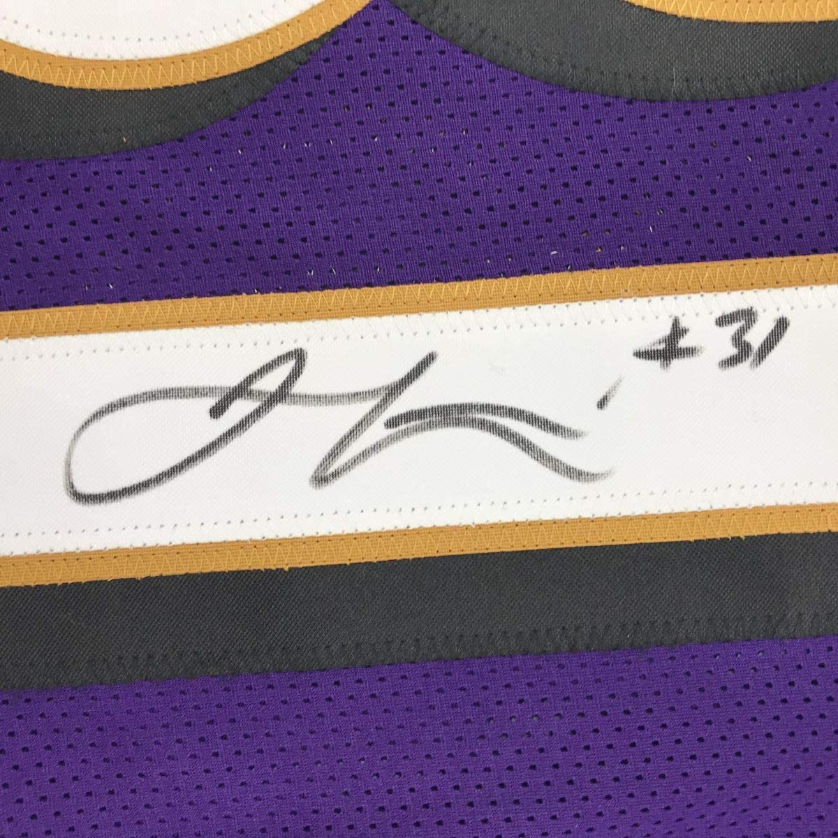 Camiseta de fútbol morado de Baltimore autografiada/firmada por Jamal Lewis (JSA COA)