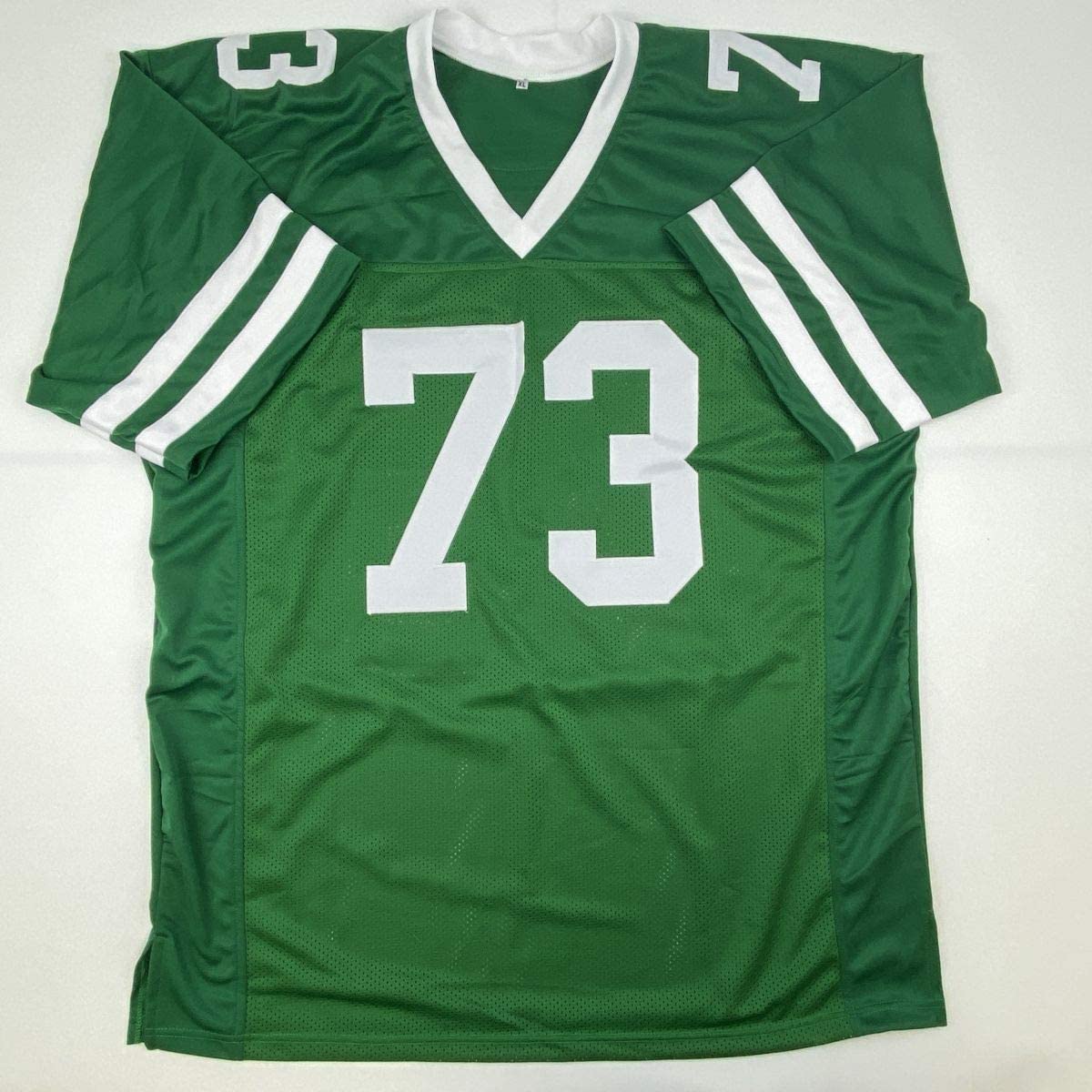 Camiseta de fútbol verde de Nueva York autografiada/firmada por Joe Klecko Beckett BAS COA