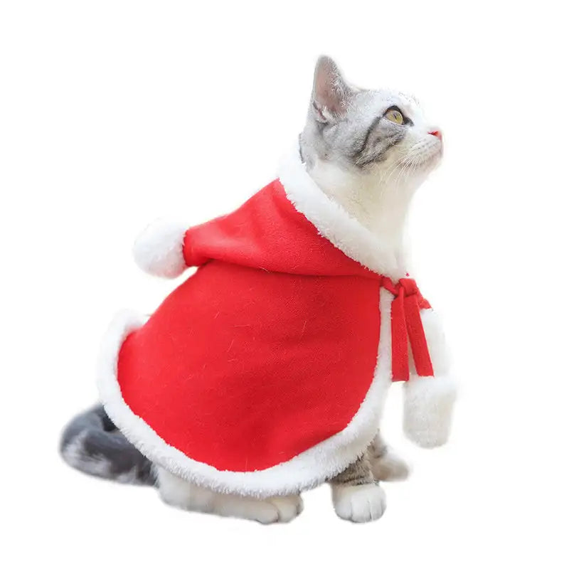 Cute Dog Cat Costume Christmas Cloak Halloween Disguise Cat - Lootquake