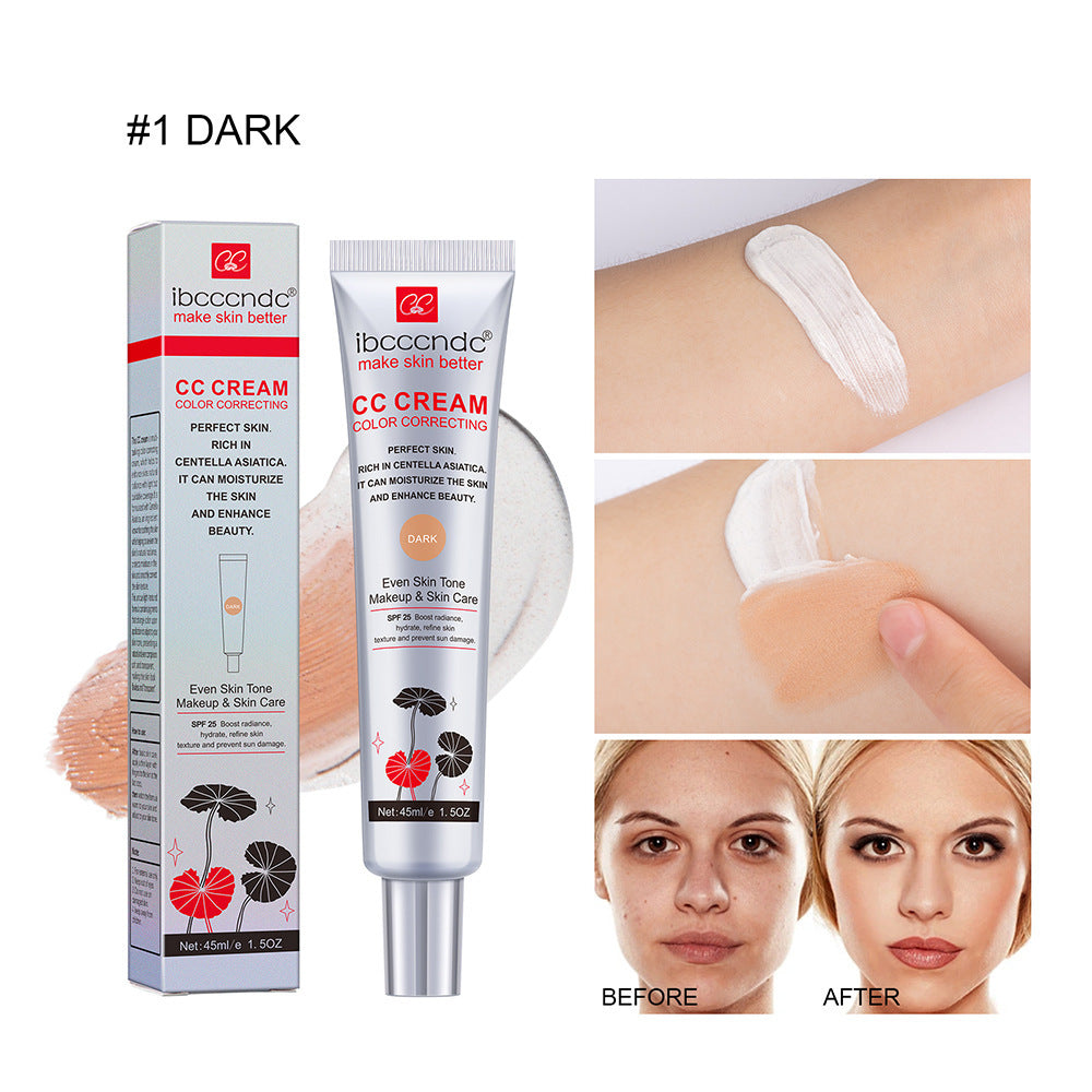 Moisturizing Correcting CC Cream Waterproof Anti-sweat Makeup Before Concealer Lasting Women Makeup Protect Skin Erborian Make - Lootquake