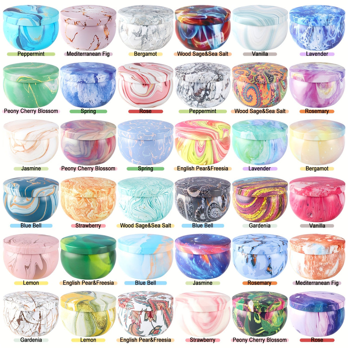 Halloween36 Pack Aromatherapy Scented Candle Gift Set Women's Scented Candle Home Natural Decorative Soy Wax Candle Tin Can Portable Travel Candle Yoga Mother's Day Valentine's Day Birthday Gift suit for father's day.