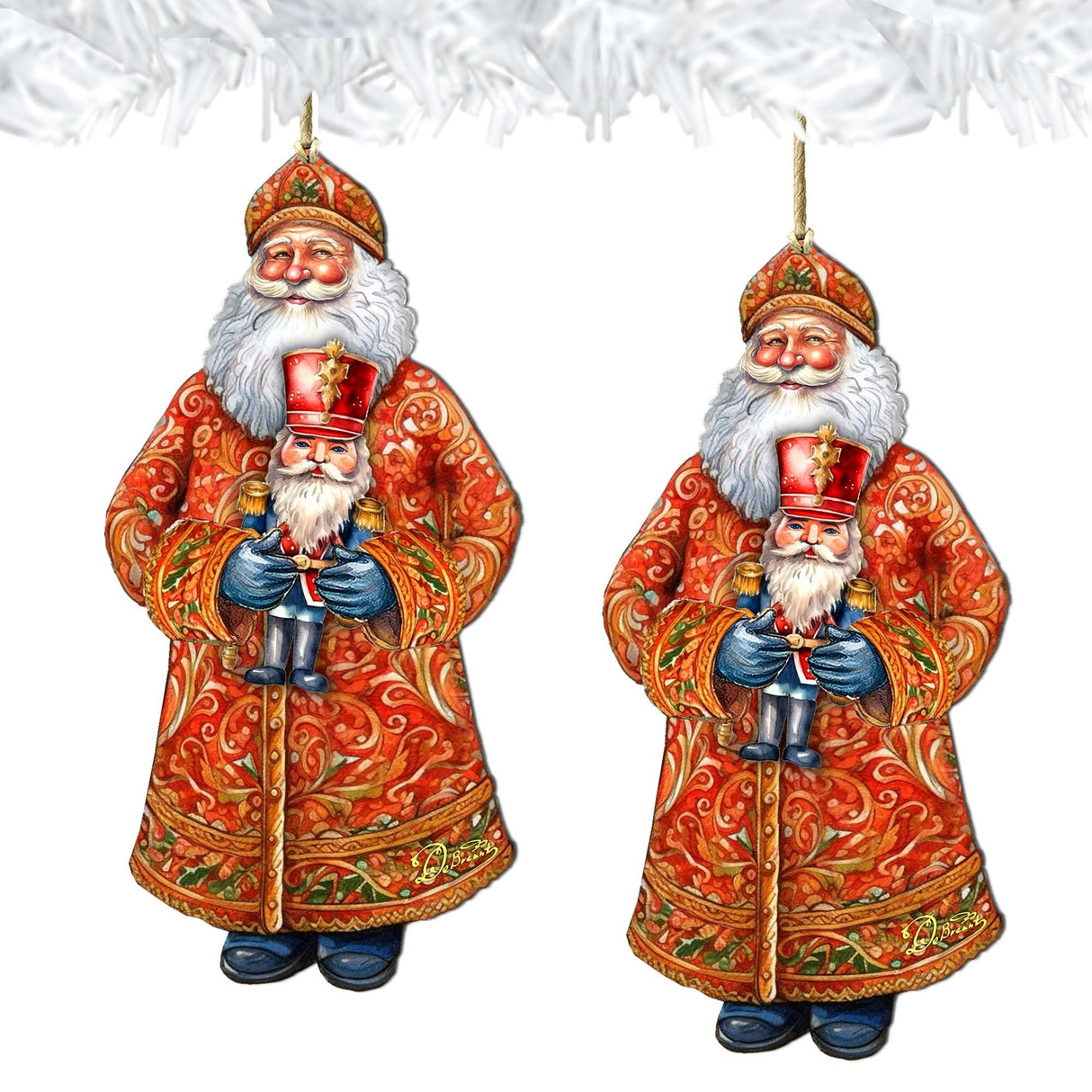 Cascanueces navideños de madera de G. Debrekht - Decoración navideña de Papá Noel - 8691401