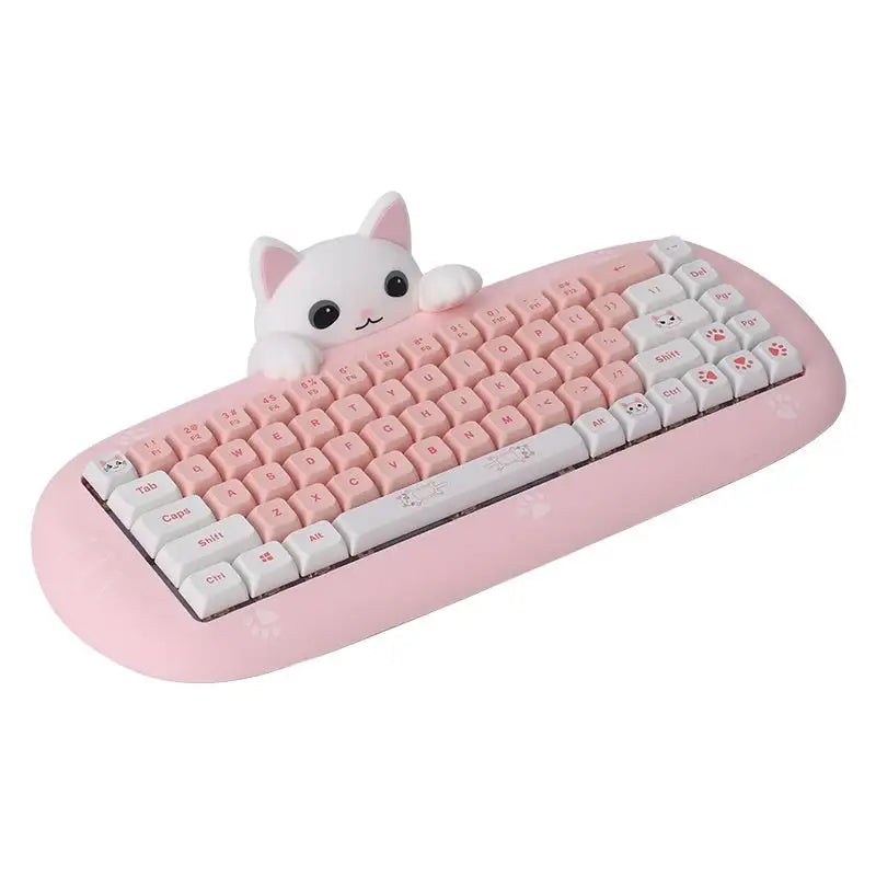 Wireless Bluetooth E-sports Games Cute Mini Office Mechanical Keyboard - Lootquake