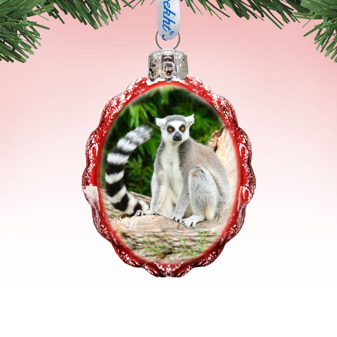 Adorno de vidrio con forma de mono de mercurio de G. DeBrekht - Decoración navideña con vida silvestre - 771042