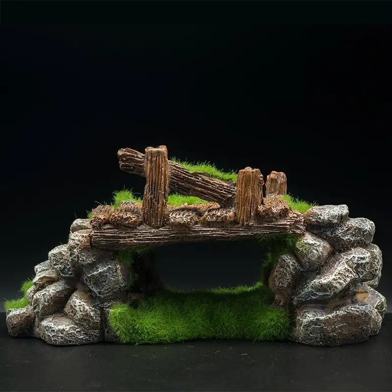 Flocking resin aquarium made of landscape stone decoration - Lootquake