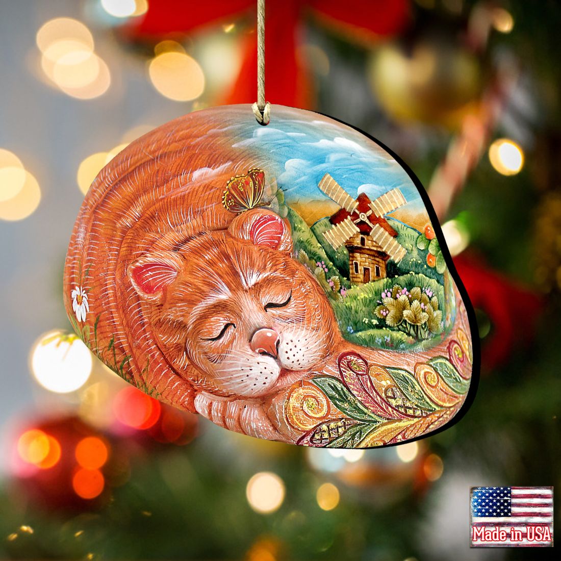 Kitten Wooden Ornaments Christmas by G. DeBrekht - Easter Spring Decor - 8185251