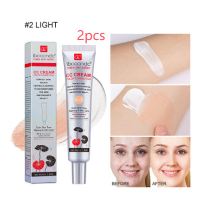 Moisturizing Correcting CC Cream Waterproof Anti-sweat Makeup Before Concealer Lasting Women Makeup Protect Skin Erborian Make - Lootquake