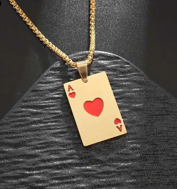 Couple Instagram Style Poker Pendant Necklace - Lootquake