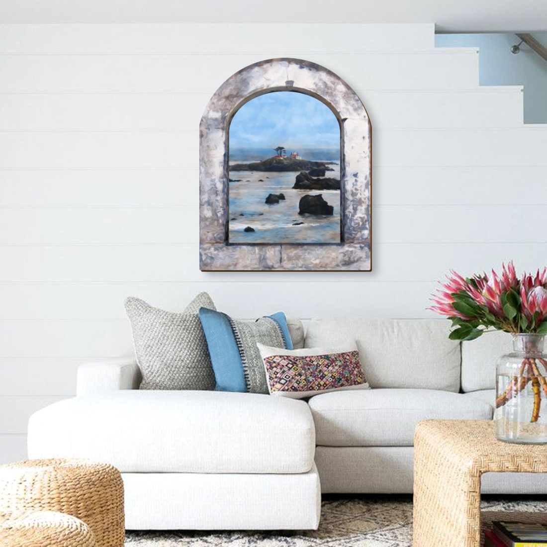 Lost Island Wooden Wall Art by G. DeBrekht - Coastal Sea-Life Decor - 8491003W