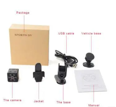 SQ11 camera motion DV wireless mini camera recorder IR night vision 1080P small camera - Lootquake