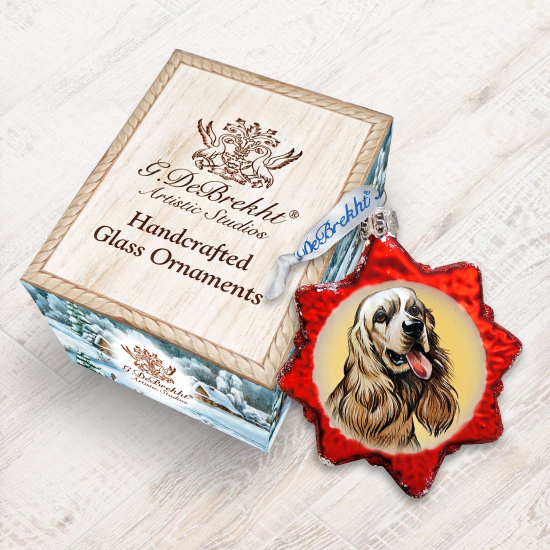 Adorno de vidrio de mercurio de labradoodle de G. DeBrekht - Decoración para perros y gatos - 774021