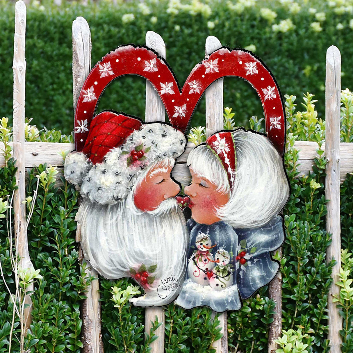 Merry Kissmas! Holiday Door Decor by Jamie Mills-Price - Christmas Decor - 8457514H