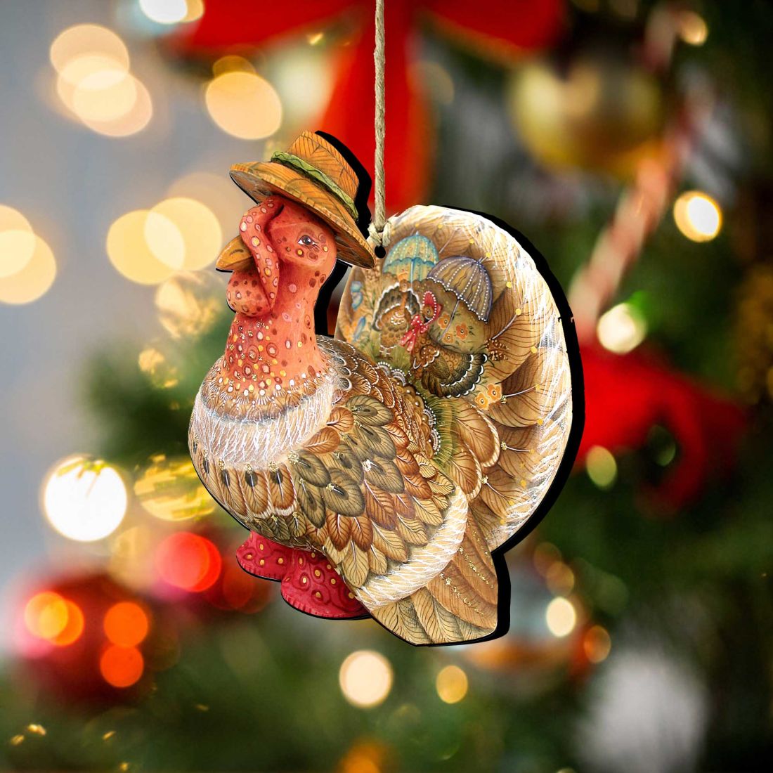 Adornos de madera de Tom el pavo de G. DeBrekht - Decoración de Halloween para Acción de Gracias - 8158904