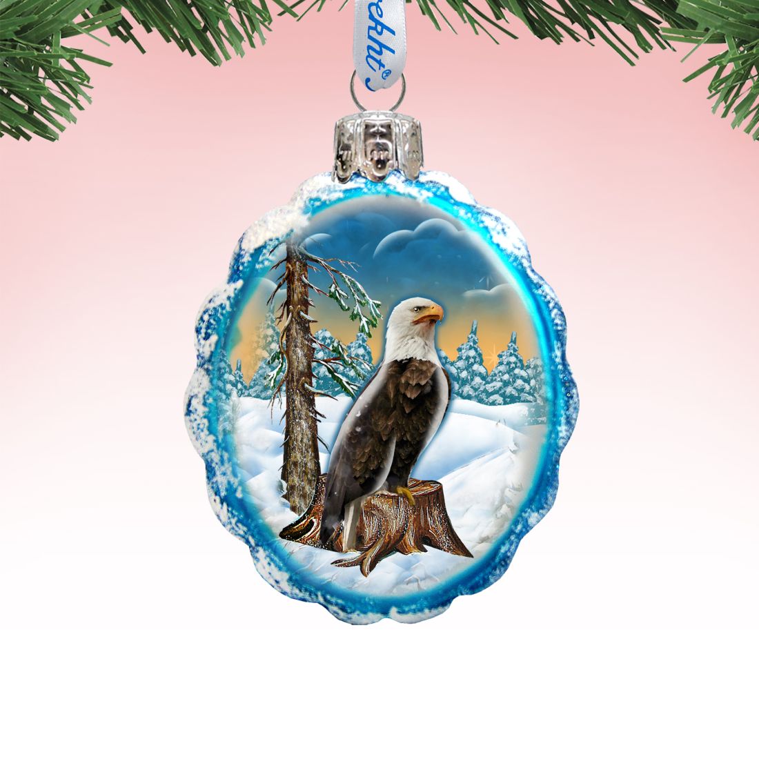 Eagle Mercury Glass Ornament by G. DeBrekht - Wildlife Holiday Décor - 771030