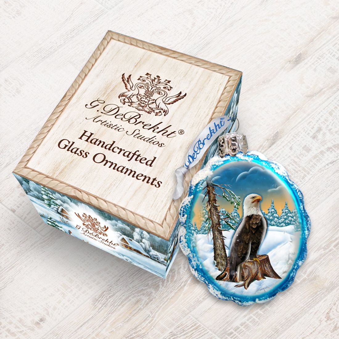 Eagle Mercury Glass Ornament by G. DeBrekht - Wildlife Holiday Décor - 771030