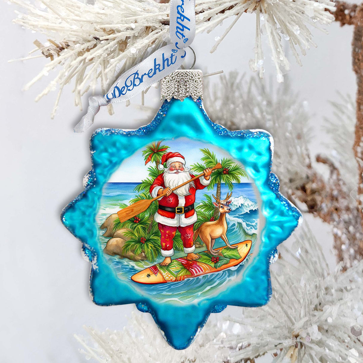 Adorno costero navideño - Adornos de vidrio con el recuerdo de Santa Claus, de G. Debrekht - Decoración navideña - 777417