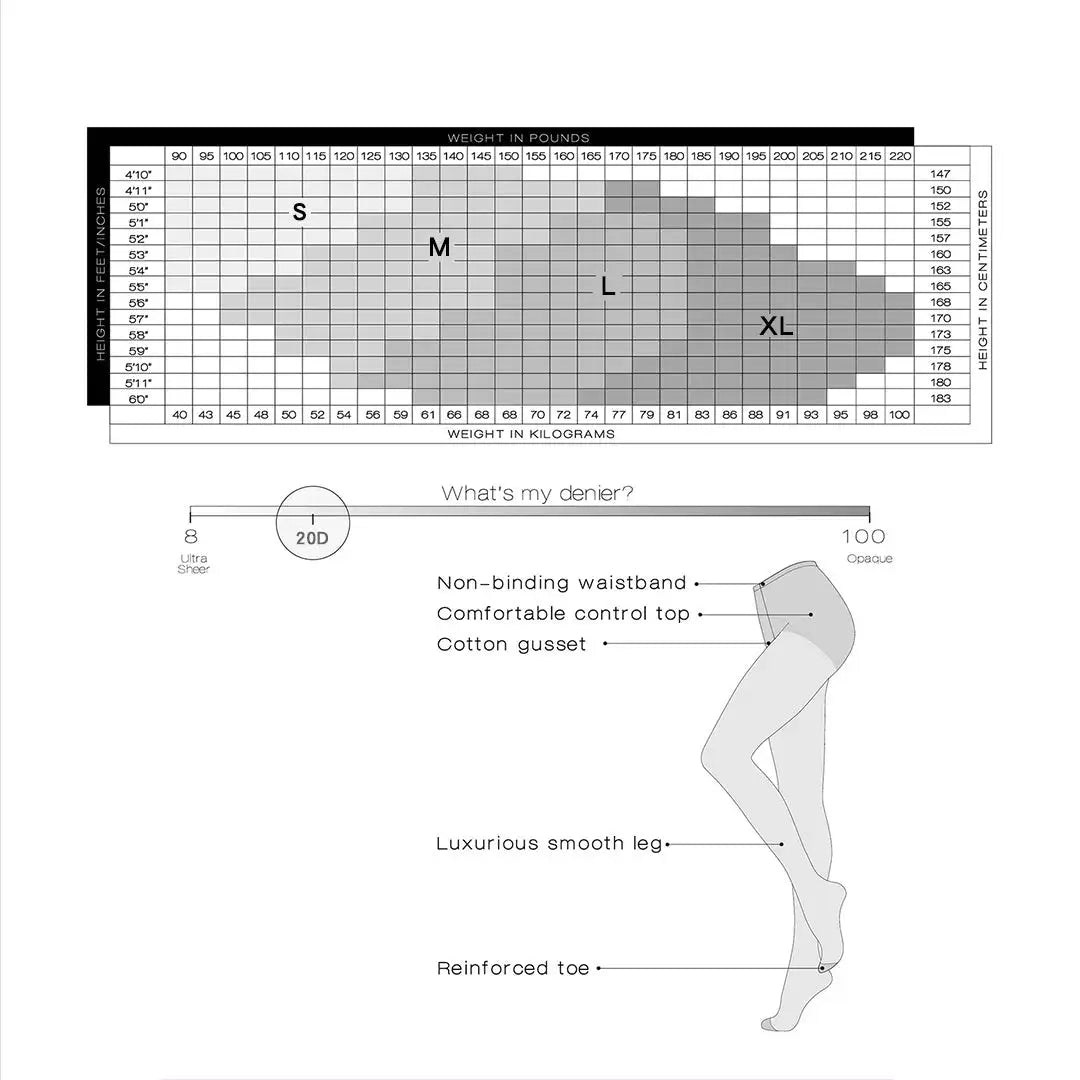 4 Pairs Women's Sheer Tights 20 Denier Control Top Pantyhose With Reinforced Toes - Lootquake