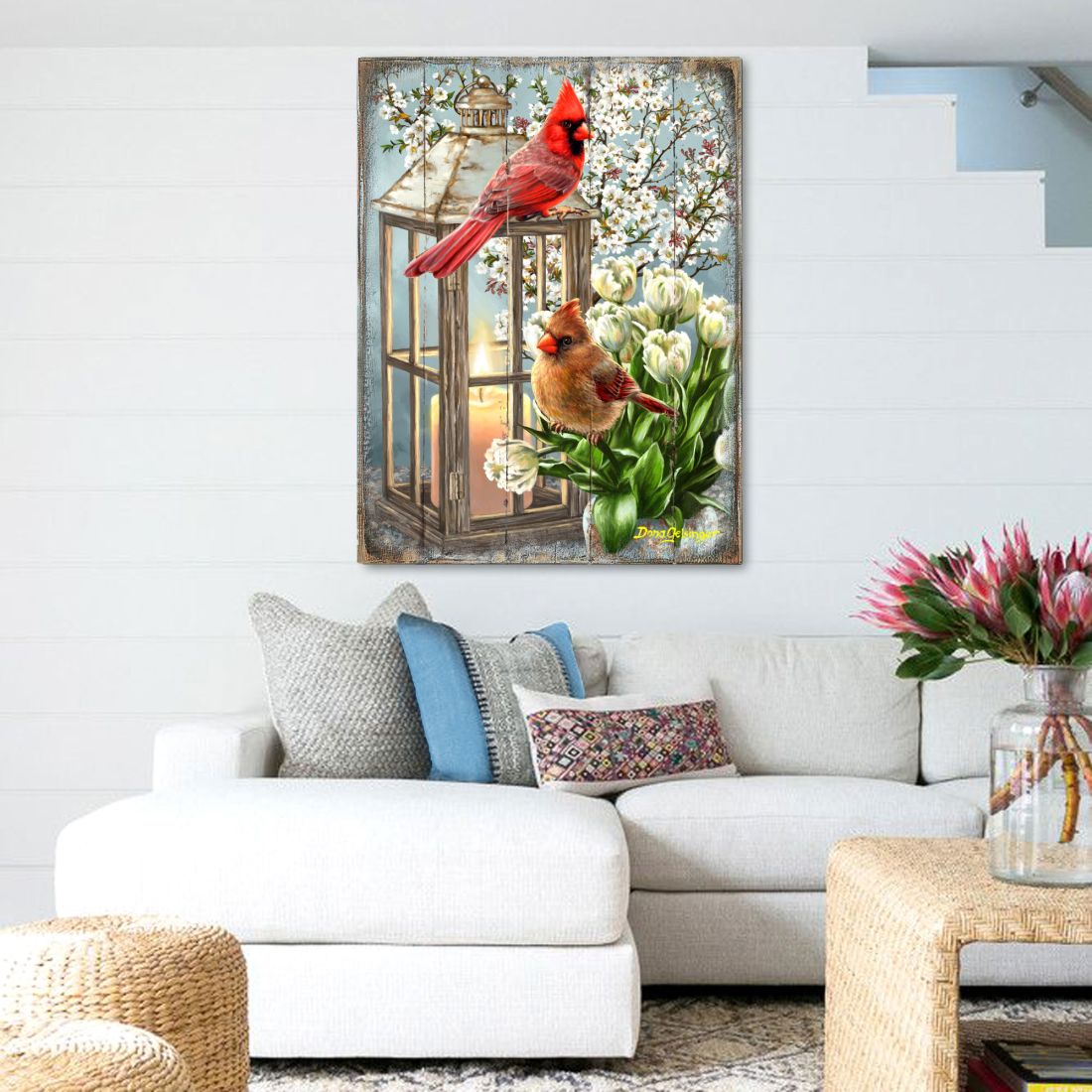 Arte mural de madera con pájaros de D. Gelsinger - Decoración de vida silvestre - 95670B-DG