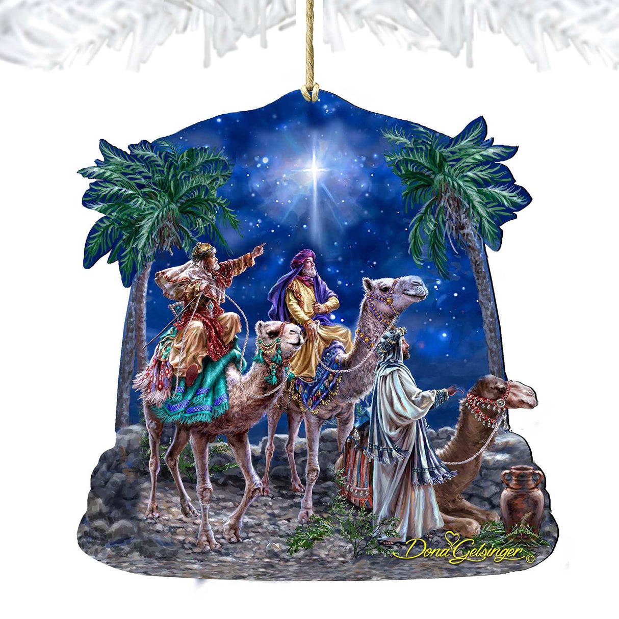 Adornos de madera "La Magia de los Reyes Magos" de Gelsinger - Decoración navideña - 8161026-1810