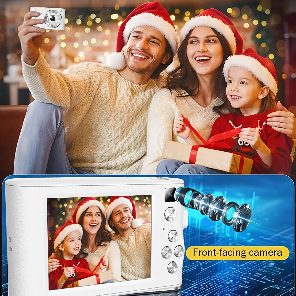 Digital Zoom1080P HD Digital Camera - 2.4" Rechargeable Camera, 800mAh, Equipped With A 32GB SD Card, Support For Vlog, Selfie, Photography, Video Recording, Webcam, Digital Camera Suitable For Beginners/Youngest, Perfect Gif