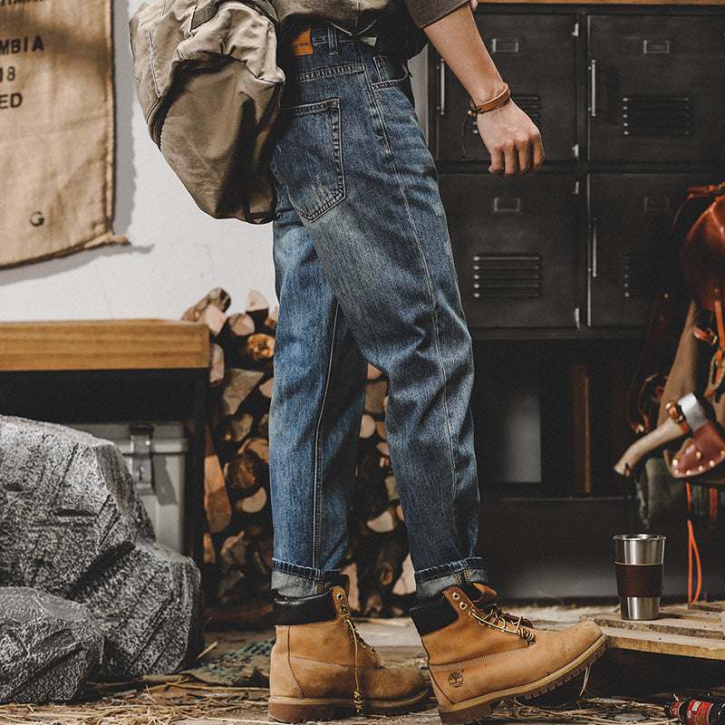 American Retro Autumn Jeans Men - Lootquake