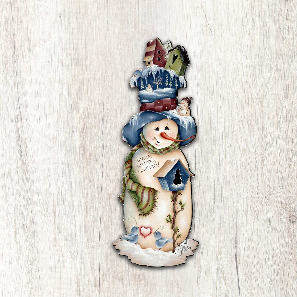 Decoración navideña para puerta de Frank Freezing de Jamie Mills-Price - Decoración navideña de Papá Noel y muñeco de nieve - 8457515H