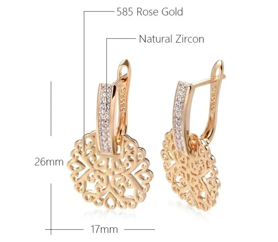 Natural Zircon Women's Pendant Earrings - Lootquake