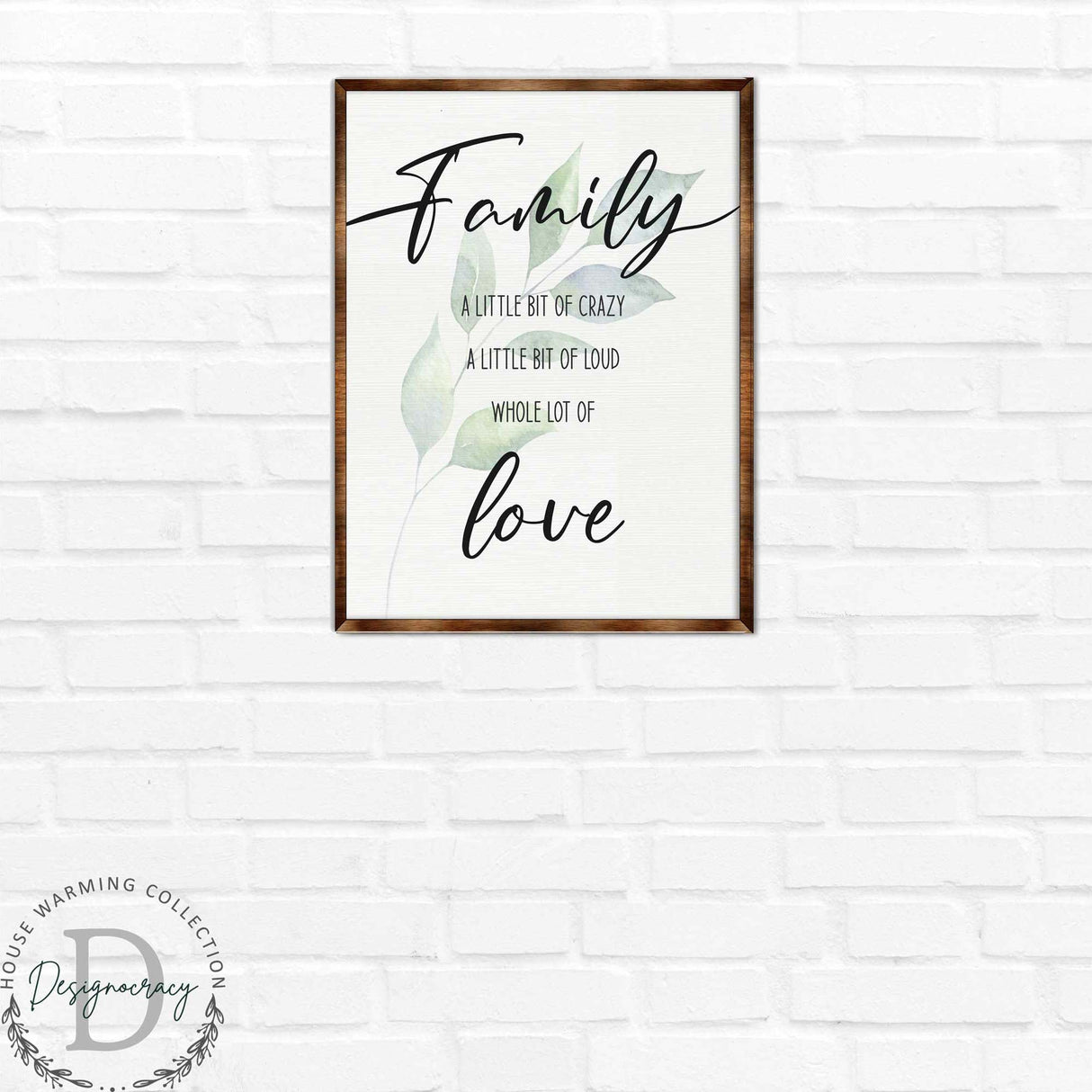 Family Love - Crazy, love, loud - Wooden Wall art - Contemporary decor - Living room Sign - Farmhouse decor - 310346