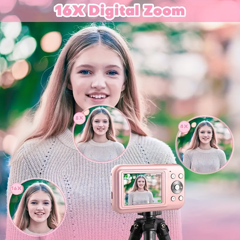 Digital Camera, 1080P FHD Camera 44MP Point And Shoot Digital Camera, 16X Zoom Compact Portable Point Shoot Camera Suitable For Thanksgiving Christmas And New Year Gifts