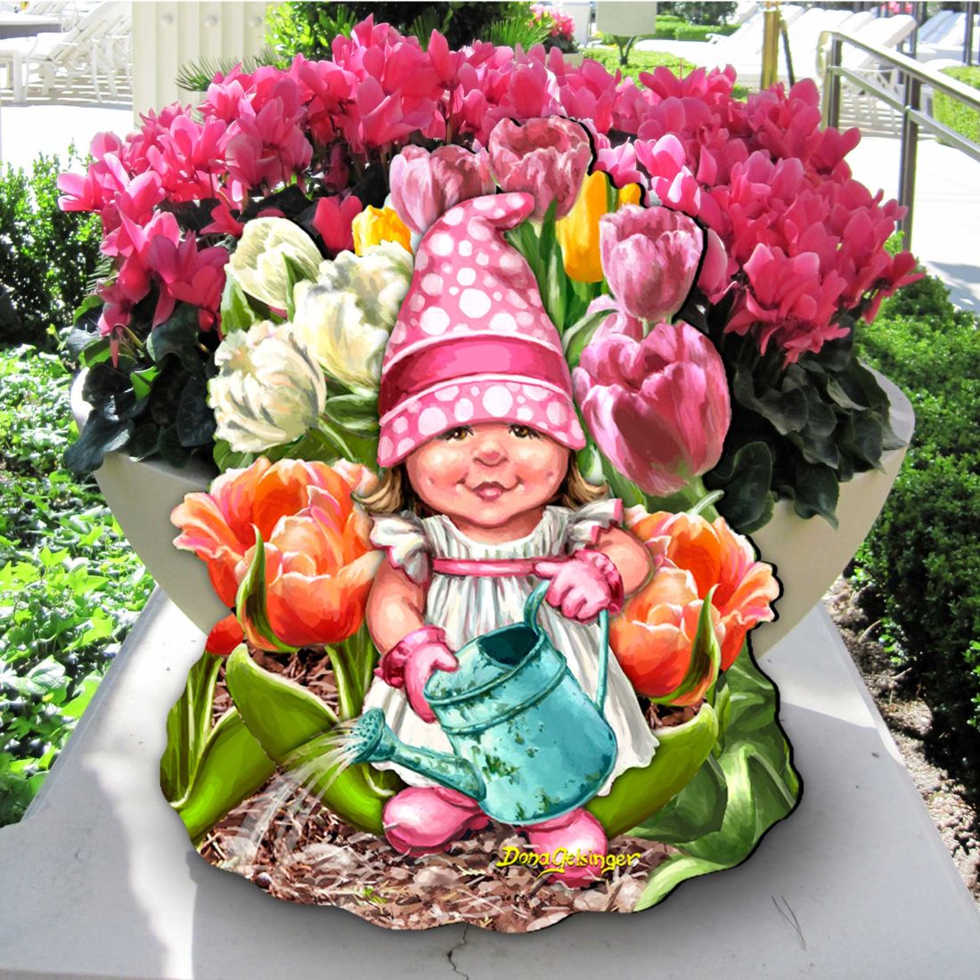 Blossom Gnome Easter Wreath Door Decor by D. Gelsinger - Easter Spring Decor - 8461063H-DG