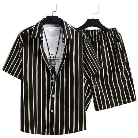 Men's Casual Suit 3D Digital Printing Short Sleeve Shirt Hawaii Suit - Lootquake