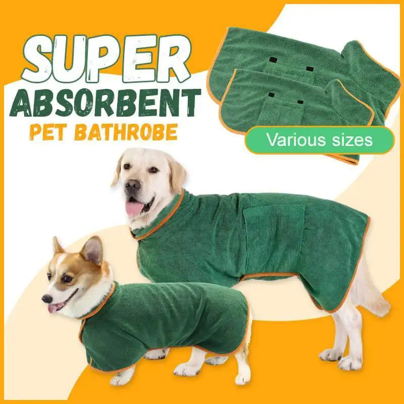 Absorbent Pet Bathrobe With Waist-wrapped Microfiber - Lootquake