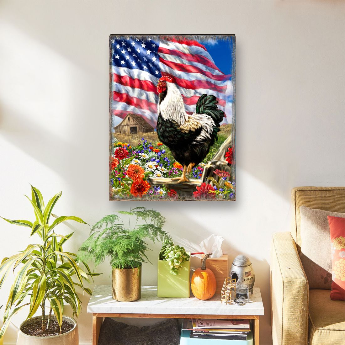 Morning in America Art Wooden Wall Art by D. Gelsinger - American Patriotic Decor - 95680B-DG